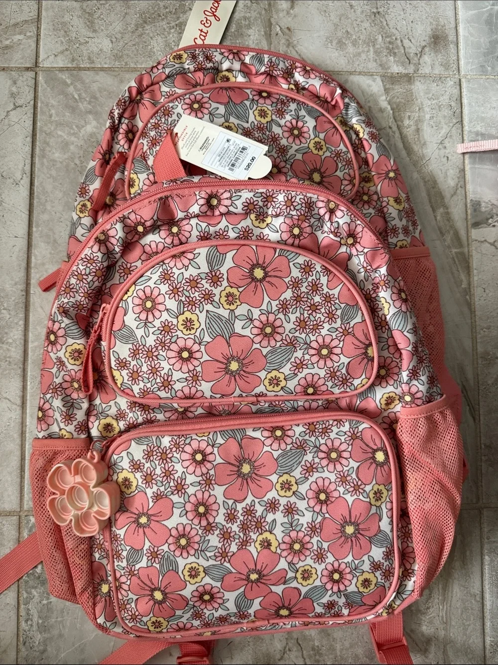 Kids Floral Pink Backpack - Durable Kids Accessory 6 Back to School